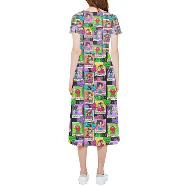 High Low Midi Dress - You're My Hero Wreck It Ralph Inspired