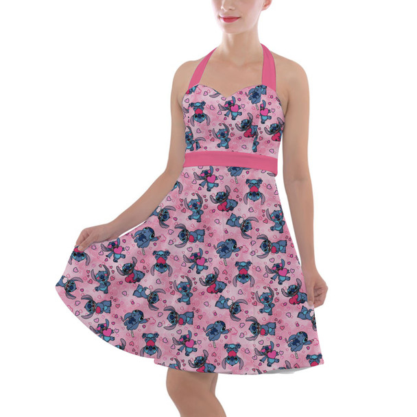 Halter Vintage Style Dress - Valentine's Stitch