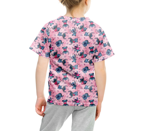 Youth Cotton Blend T-Shirt - Valentine's Stitch