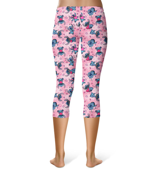 Sport Capri Leggings - Valentine's Stitch