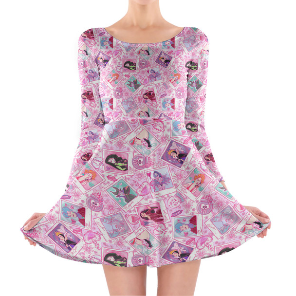 Longsleeve Skater Dress - Poisoned Heart Villaintine