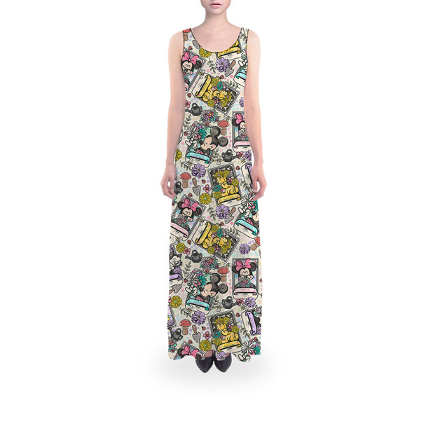 Flared Maxi Dress - Mouse & Friends Garden Seed Packets