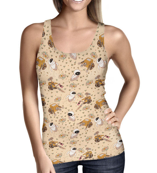Women's Tank Top - Floral Wall-E and Eve