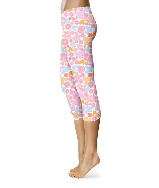 Sport Capri Leggings - Floral Hippie Mouse