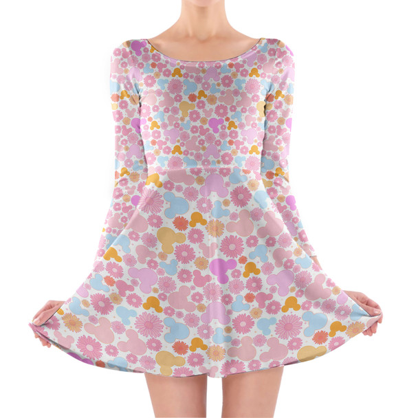 Longsleeve Skater Dress - Floral Hippie Mouse