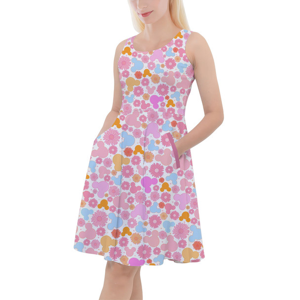 Skater Dress with Pockets - Floral Hippie Mouse
