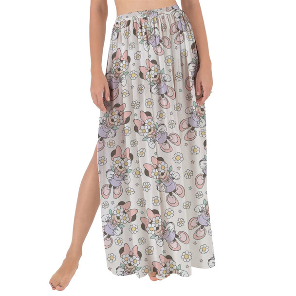 Maxi Sarong Skirt - Minnie Mouse with Daisies