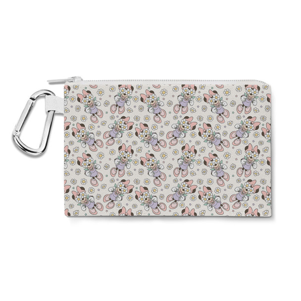 Canvas Zip Pouch - Minnie Mouse with Daisies