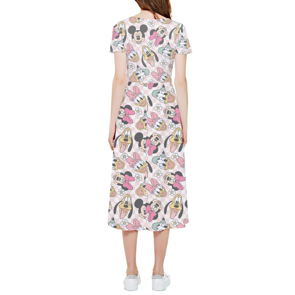 High Low Midi Dress - Spring Mickey and Friends