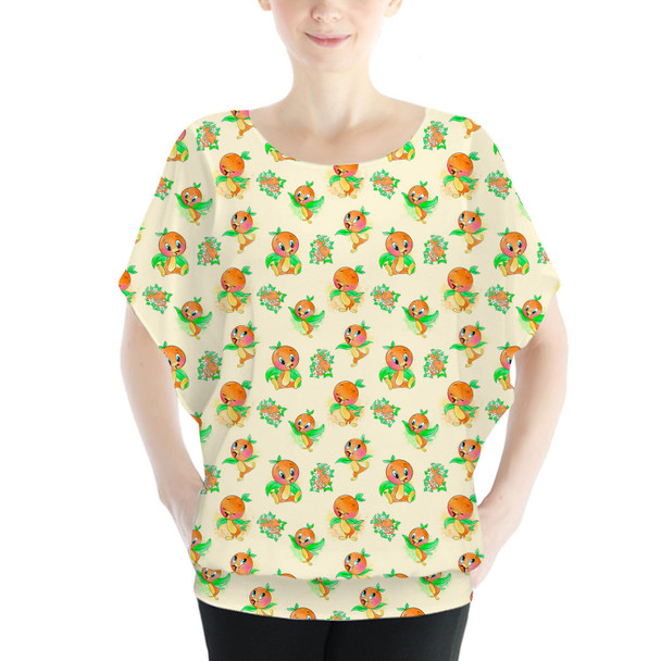 Batwing Chiffon Top - Little Orange Bird