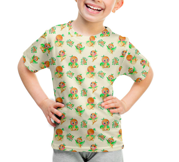 Youth Cotton Blend T-Shirt - Little Orange Bird