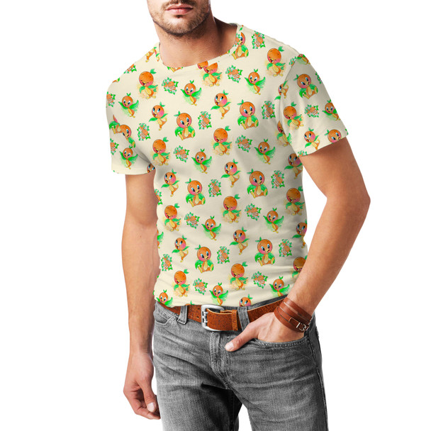 Men's Cotton Blend T-Shirt - Little Orange Bird