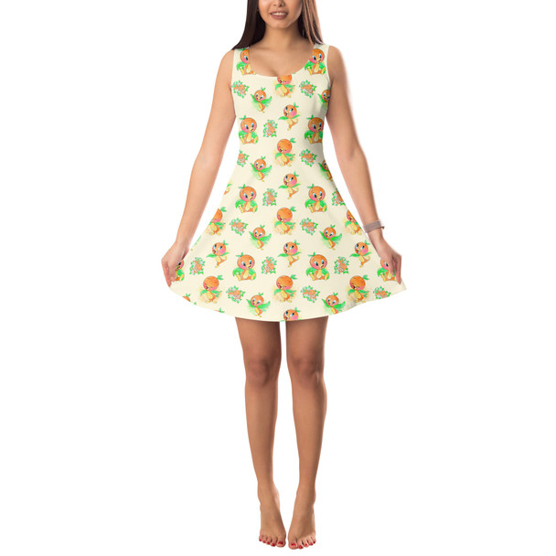 Sleeveless Flared Dress - Little Orange Bird