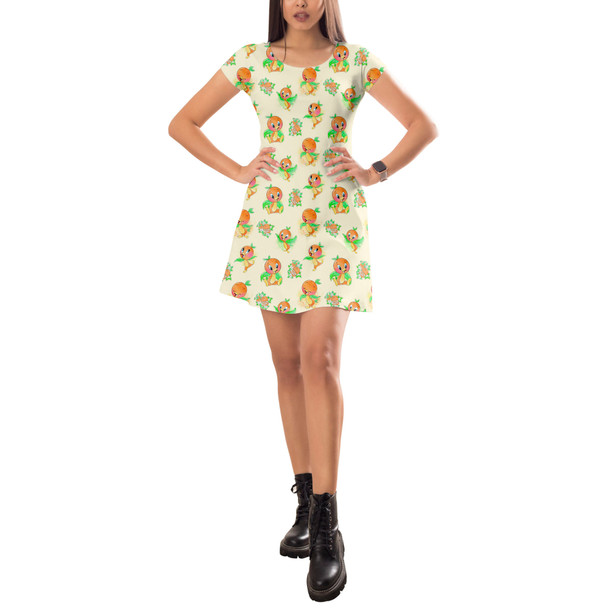 Short Sleeve Dress - Little Orange Bird