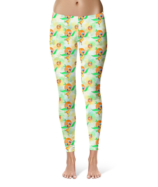 Sport Leggings - Think (Orange) Bird Thoughts