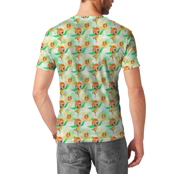 Men's Cotton Blend T-Shirt - Think (Orange) Bird Thoughts