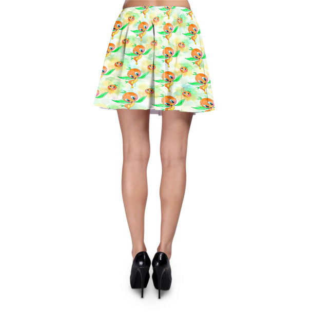 Skater Skirt - Think (Orange) Bird Thoughts