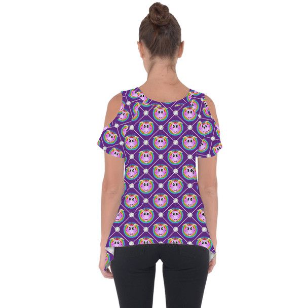 Cold Shoulder Tunic Top - Geometric Figment