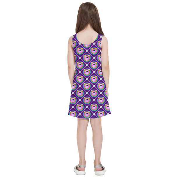 Girls Sleeveless Dress - Geometric Figment