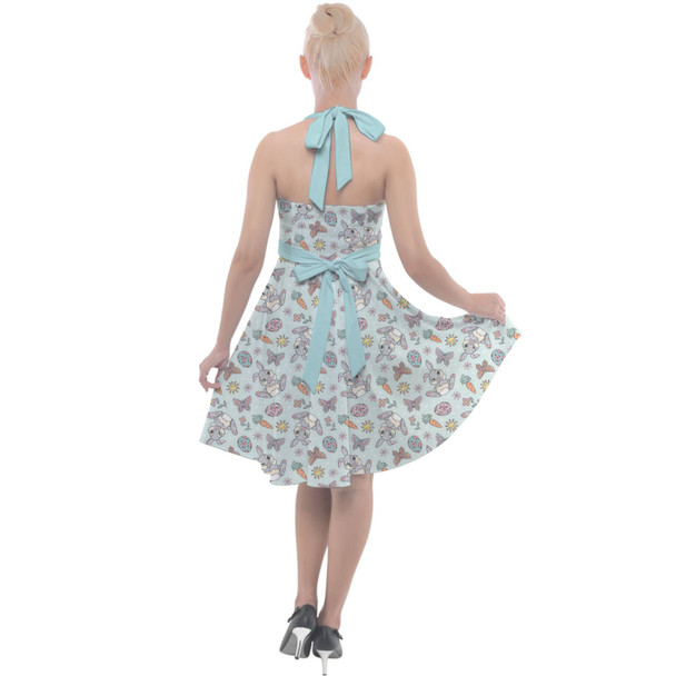 Halter Vintage Style Dress - Thumper Springtime
