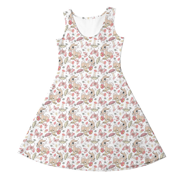 Girls Sleeveless Dress - Miss Bunny Springtime