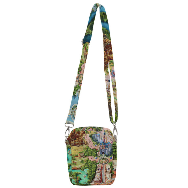 Belt Bag with Shoulder Strap - Disneyland Colorful Map