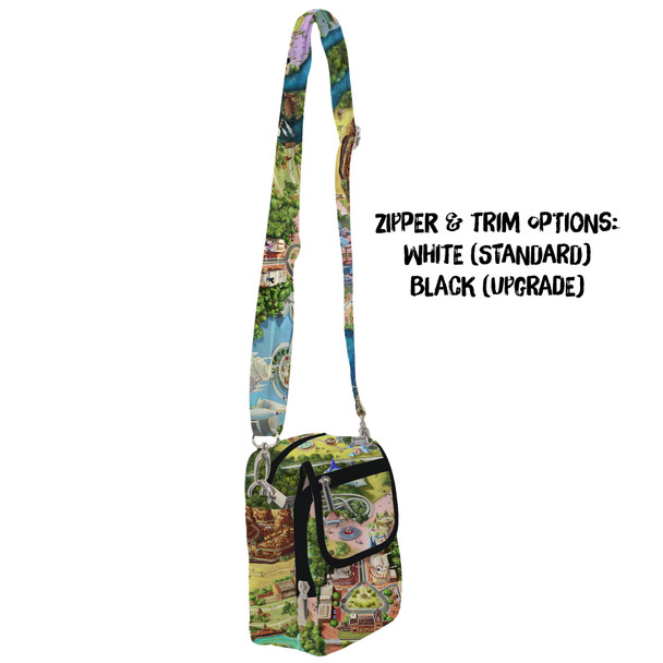 Belt Bag with Shoulder Strap - Disneyland Colorful Map