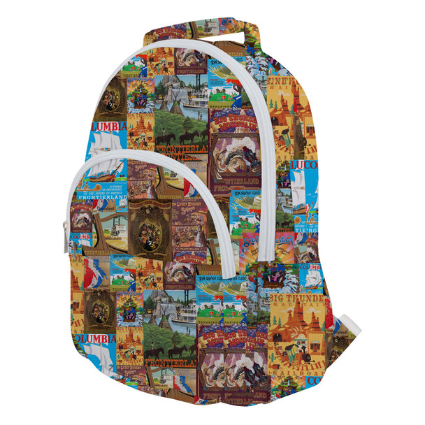 Pocket Backpack - Frontierland Vintage Attraction Posters