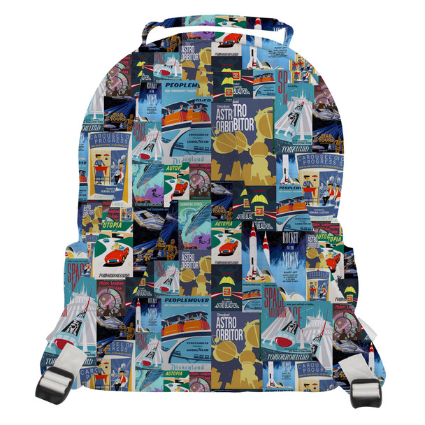 Pocket Backpack - Tomorrowland Vintage Attraction Posters