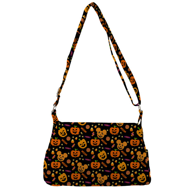 Shoulder Pocket Bag - Halloween Mickey Pumpkins