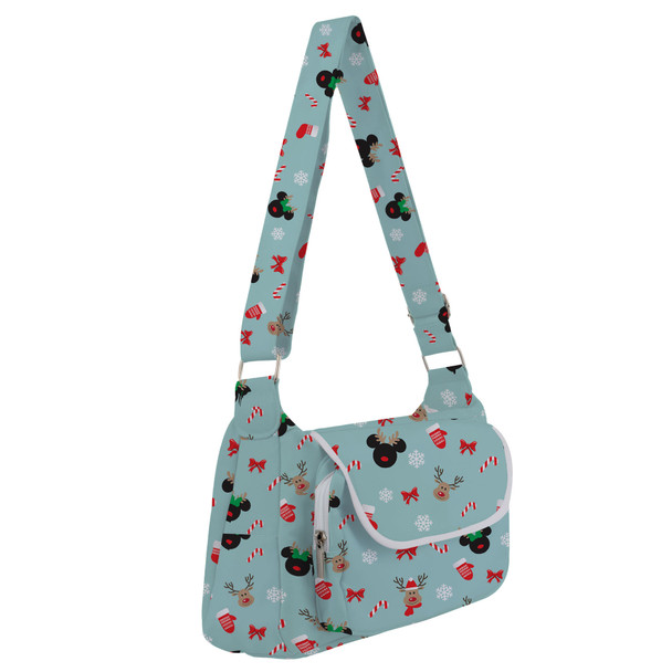 Shoulder Pocket Bag - Christmas Mickey & Minnie Reindeers