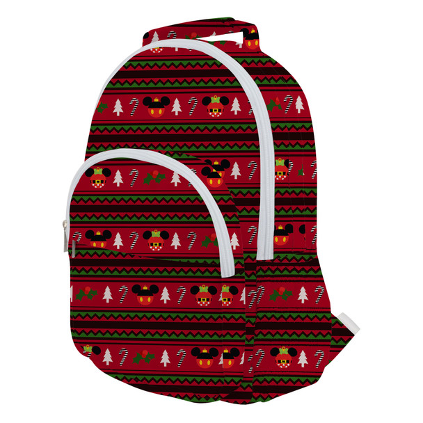 Pocket Backpack - Christmas Mickey & Minnie Sweater Pattern