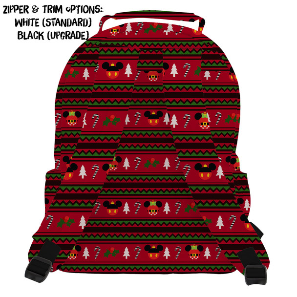 Pocket Backpack - Christmas Mickey & Minnie Sweater Pattern