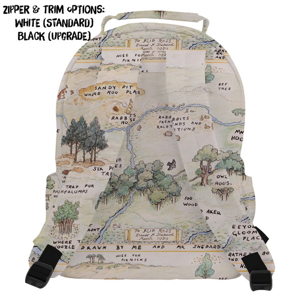 Pocket Backpack - Hundred Acre Wood Map Winnie The Pooh Inspired