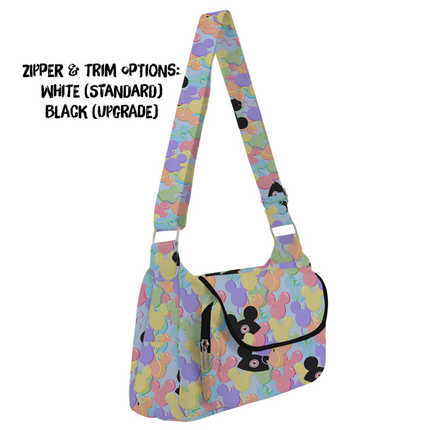 Shoulder Pocket Bag - Pastel Mickey Ears Balloons Disney Inspired