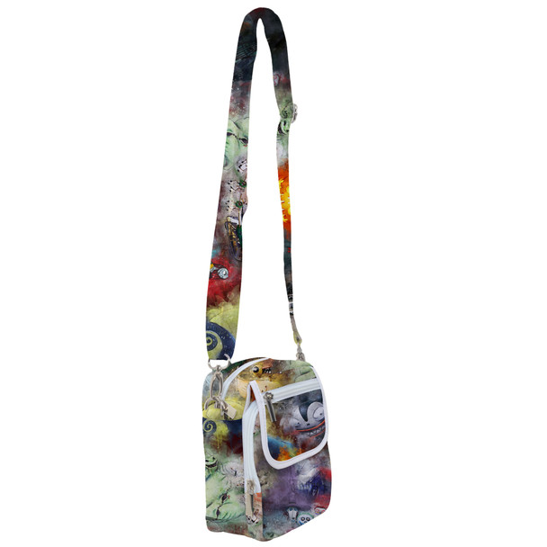 Belt Bag with Shoulder Strap - Watercolor Nightmare Before Christmas