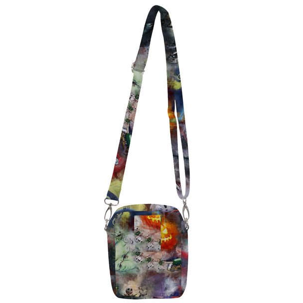 Belt Bag with Shoulder Strap - Watercolor Nightmare Before Christmas