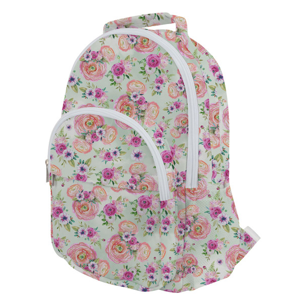 Pocket Backpack - Peachy Floral Minnie Ears