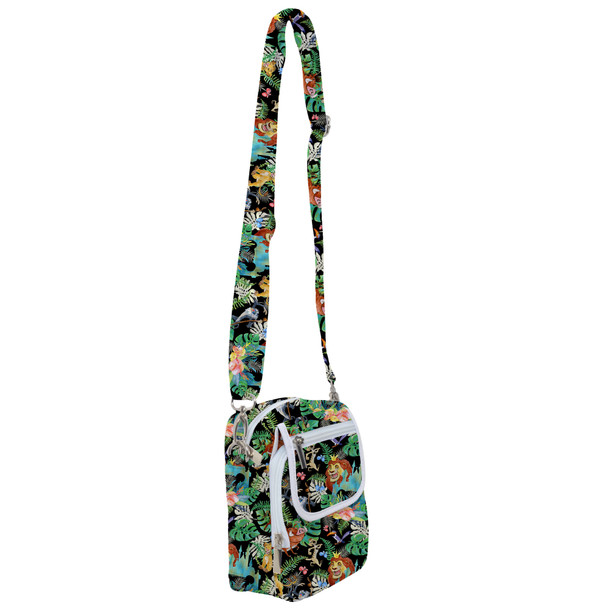 Belt Bag with Shoulder Strap - Watercolor Lion King Jungle