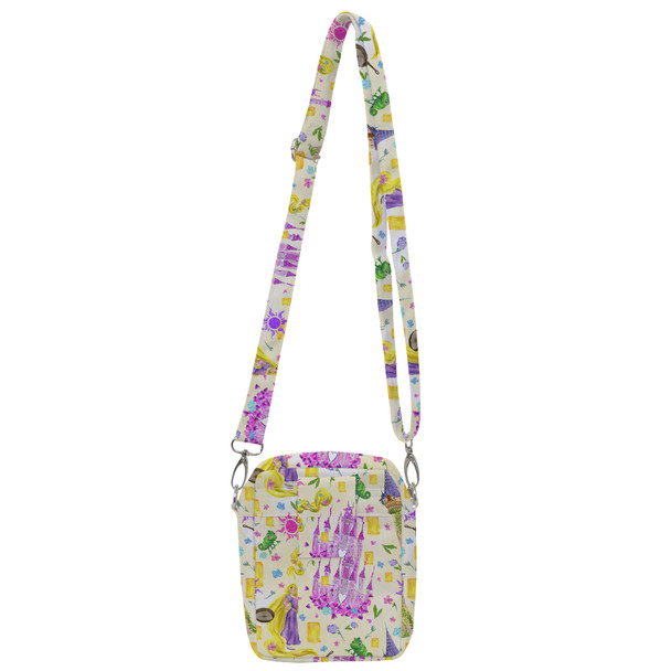 Belt Bag with Shoulder Strap - Watercolor Tangled