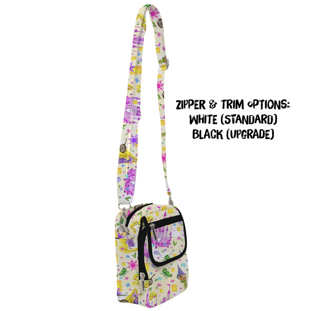 Belt Bag with Shoulder Strap - Watercolor Tangled