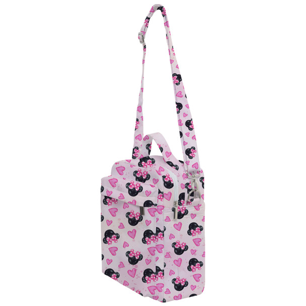 Crossbody Bag - Watercolor Minnie Mouse In Pink