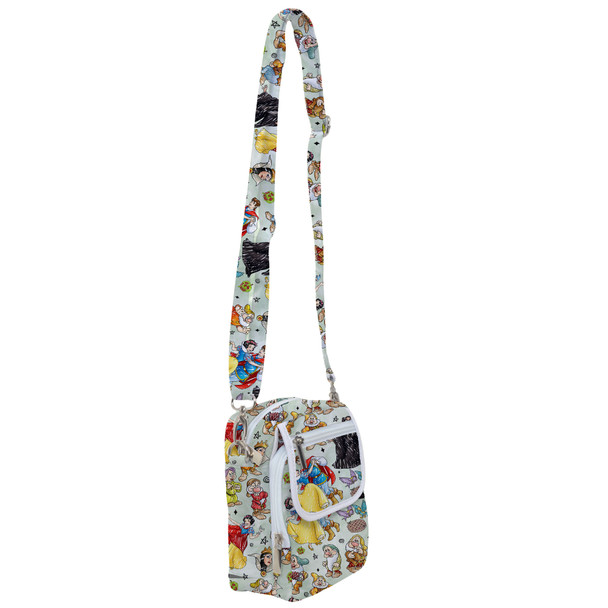 Belt Bag with Shoulder Strap - Snow White And The Seven Dwarfs Sketched