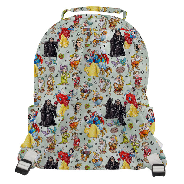 Pocket Backpack - Snow White And The Seven Dwarfs Sketched