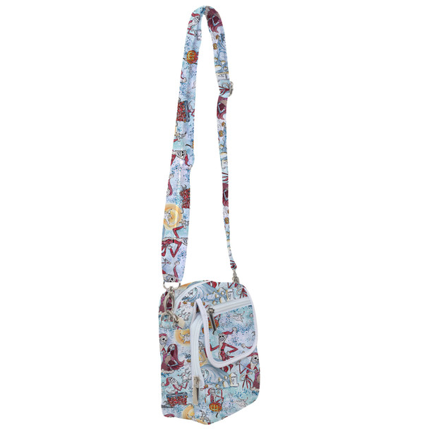 Belt Bag with Shoulder Strap - Santa Jack with Sally & Zero