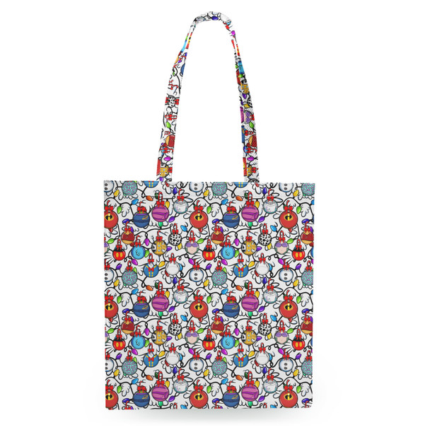 Tote Bag - Disney Christmas Baubles on White