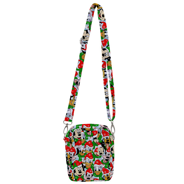 Belt Bag with Shoulder Strap - Mickey & Friends Santa Hats