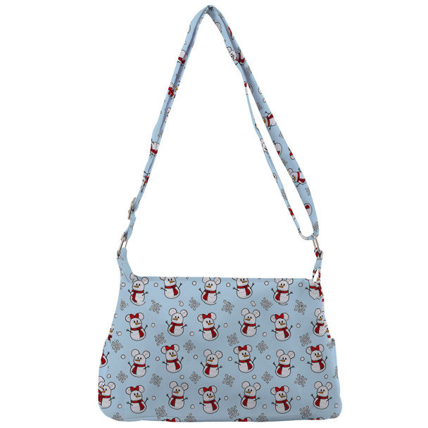 Shoulder Pocket Bag - Mickey & Minnie Snowmen