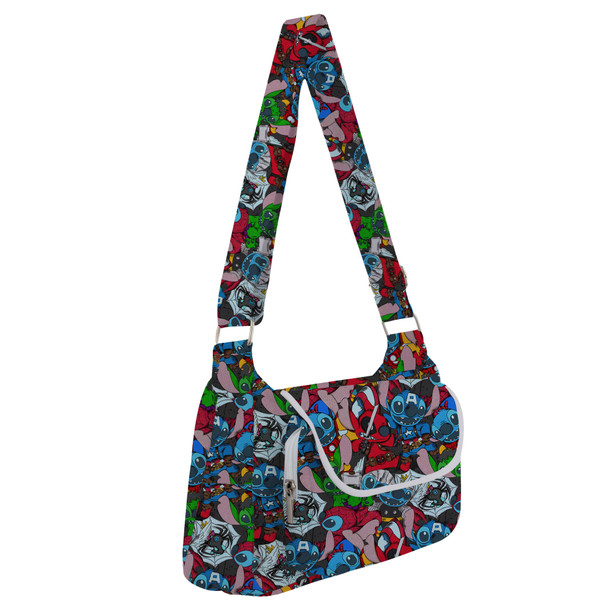 Shoulder Pocket Bag - Superhero Stitch - All Heroes Stacked