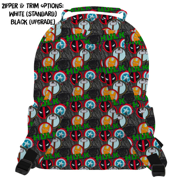 Pocket Backpack - Superhero Stitch - Superhero Badges